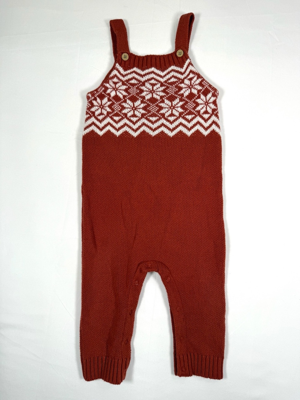 CLOUD ISLAND Baby‎ Knit Fair Isle Romper Size 12M Nordic Holiday Cozy